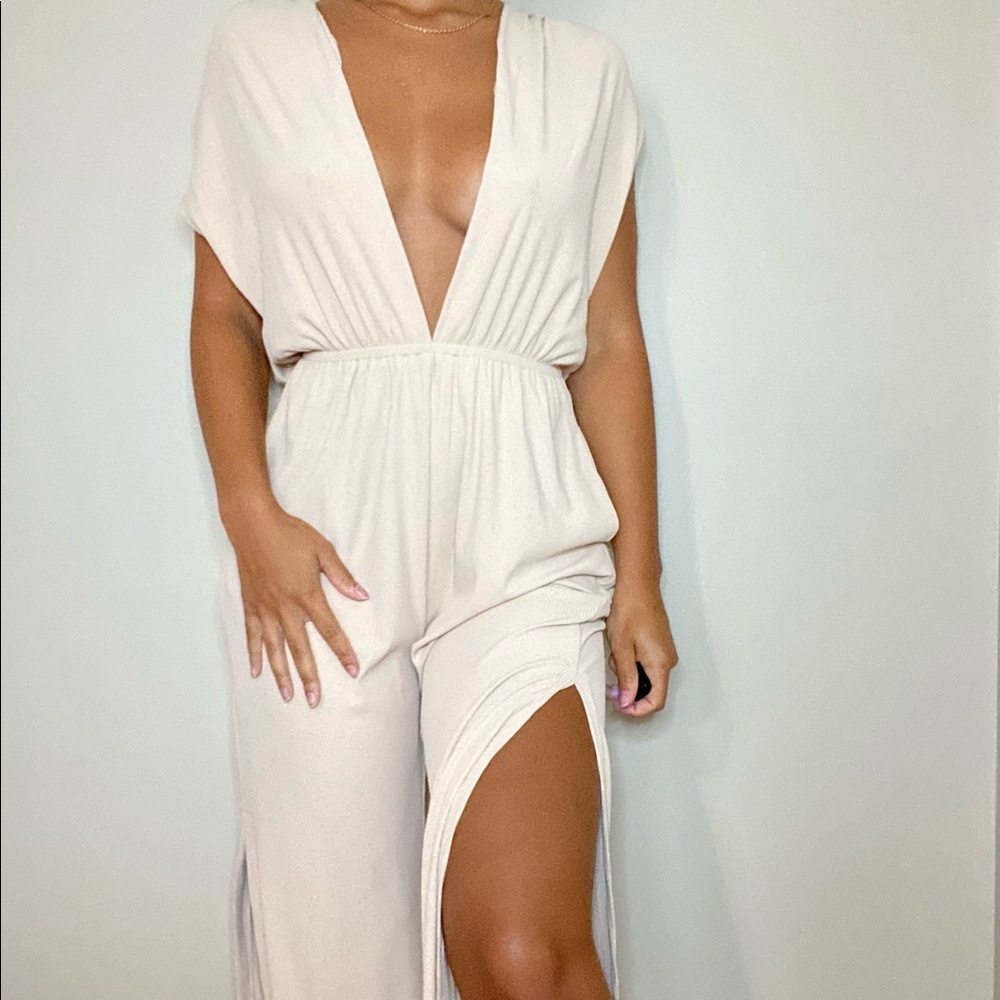 HARLEQUIN COLLECTION Plunge jumpsuit